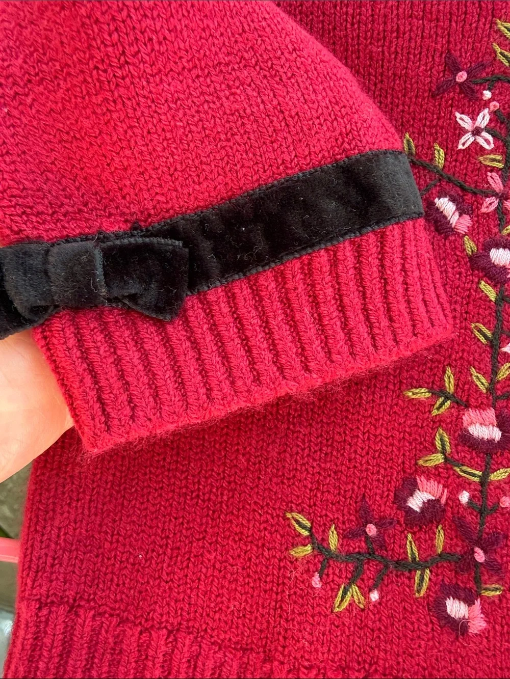 New vintage burgundy Gymboree knitted cardigan